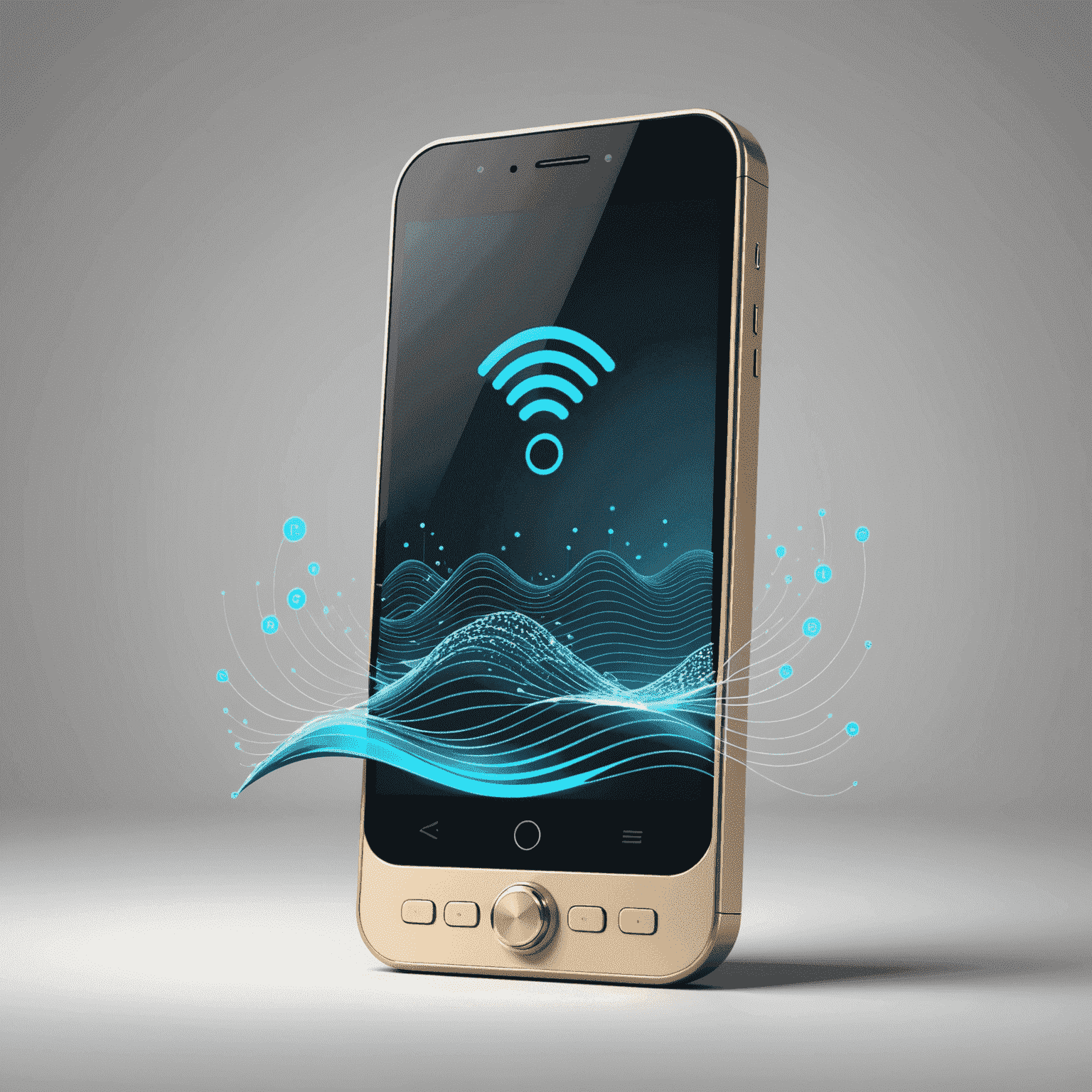 SaliKnock logo - A stylized mobile phone with signal waves