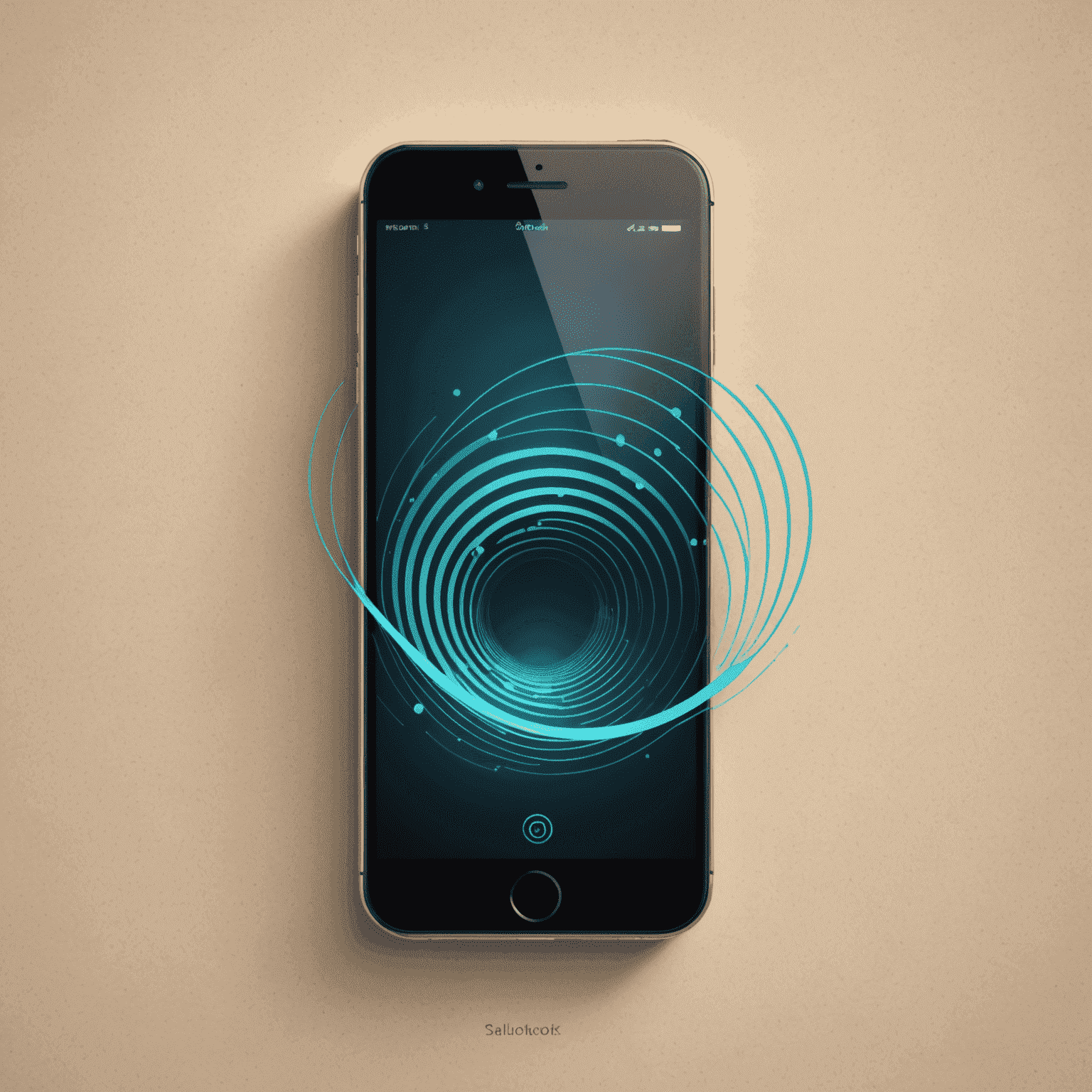 SaliKnock logo - A stylized mobile phone with signal waves