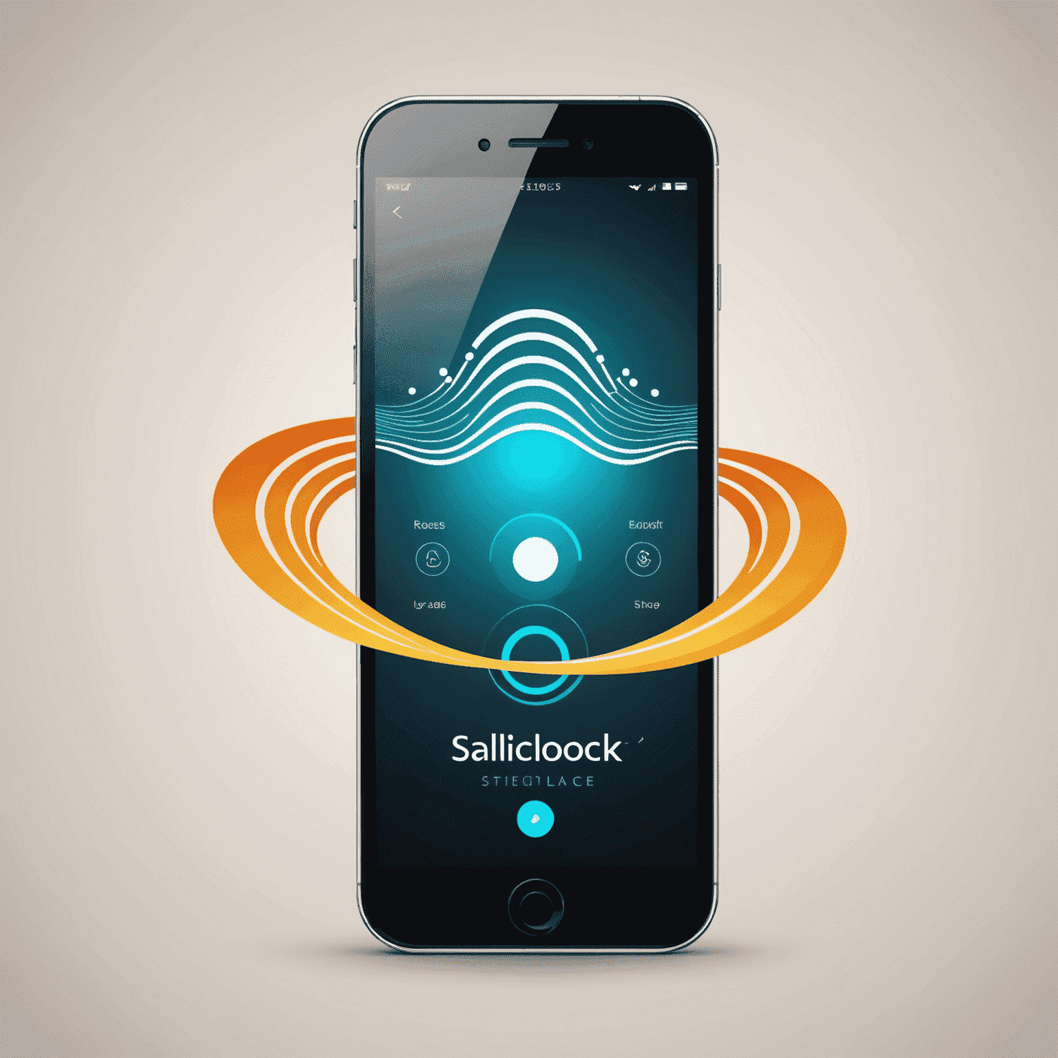 SaliKnock logo - A stylized mobile phone with signal waves