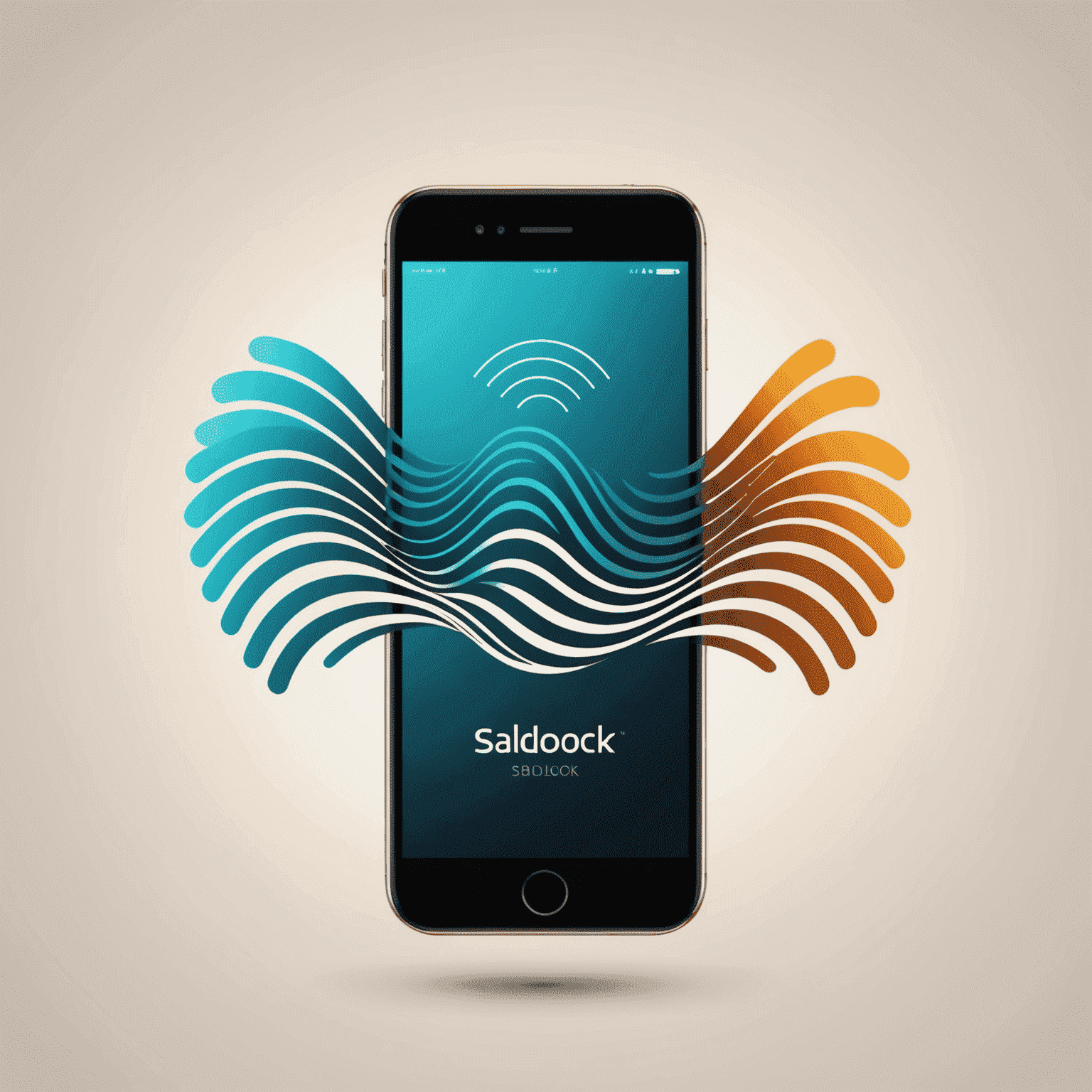 SaliKnock logo - A stylized mobile phone with signal waves