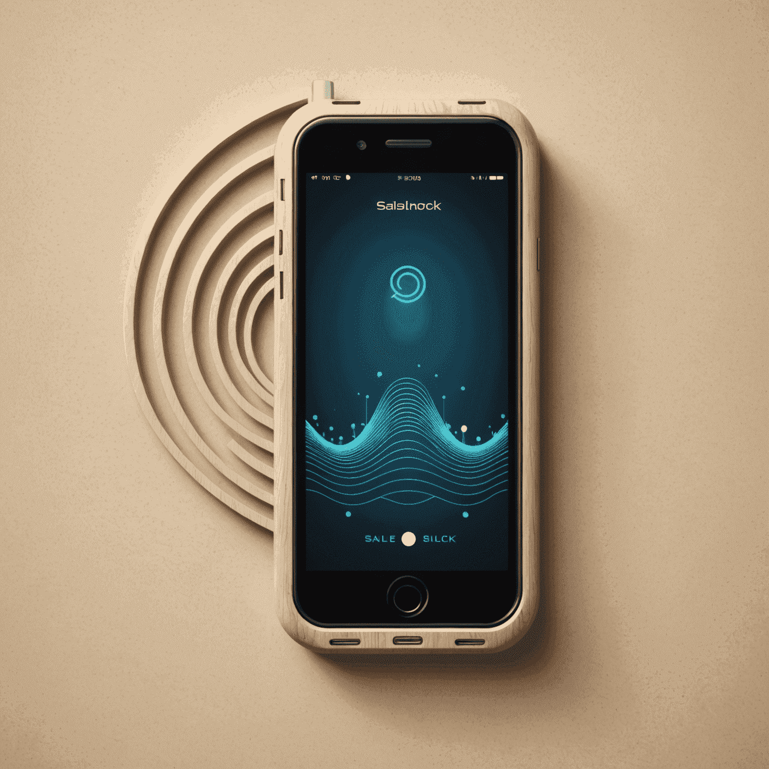 SaliKnock logo - A stylized mobile phone with signal waves