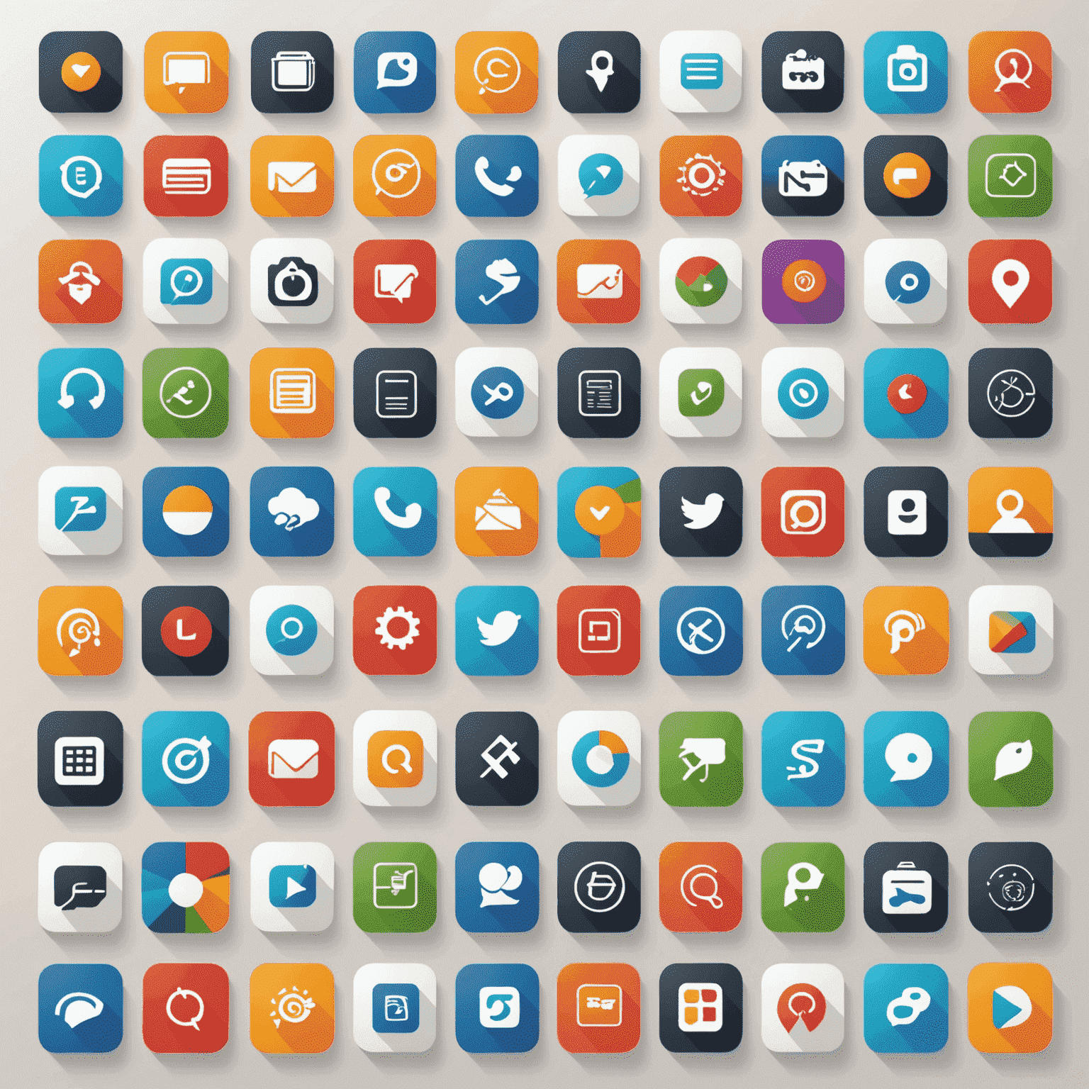 Collage of various mobile app icons and interfaces, showcasing diverse and innovative communication applications